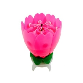 Lumanare floare magica, Roz - Lumea