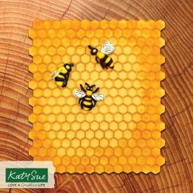 Mulaj silicon Honeycomb & Bees - Katy Sue - Img 2