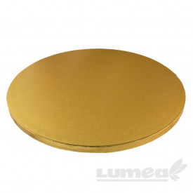 Platforma tort auriu rotunda, 30,4cm (12inch) - Lumea