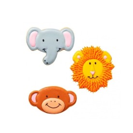Set decupatoare animale, elefant, maimuta, leu - Wilton - Img 3
