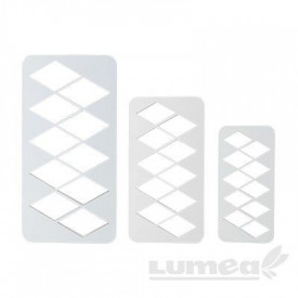 Set decupatoare textura de Romb, diferite marimi, 3 buc. - PME - Img 2