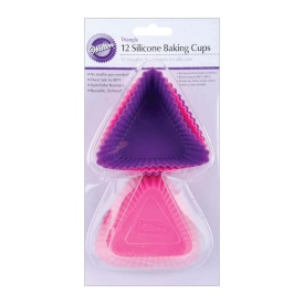 Set forme din silicon "Triunghi" pentru Briose, 12 buc. - Wilton - Img 1