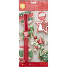 Set pentru decorare prajituri, fursecuri, Spatula, 3 dui de ornare, 10 pos de 30 cm - Wilton