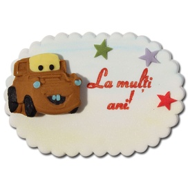 Tablita cu Masinuta maro din zahar - Lumea