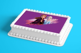 Vafa tort Frozen, Elsa si Anna model mov - Lumea - Img 2