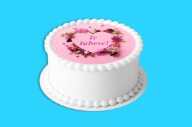 Vafa tort "Te Iubesc" model 2 - Lumea - Img 4