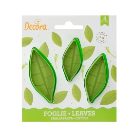 Комплект резци за тесто „Прости листа“, 3 броя – Decora
