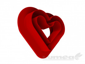 Силиконова форма за торта "LEVEL HEARTS 35" - SilikoMart - Img 2