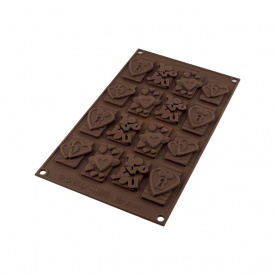Силиконова форма за шоколад "Choco Tags in Love" - SilikoMart