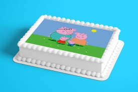 Торта Peppa Pig Пепа и семейството - Светът - Img 2