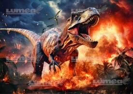 Ядивно изображение на захарна торта с T-Rex - The World