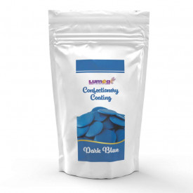Cuvertura Albastru Inchis cu aroma de Ciocolata Alba, 500g - Lumea