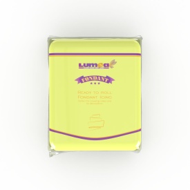 Fondant galben cu efect neon, 250g - Lumea - Img 1