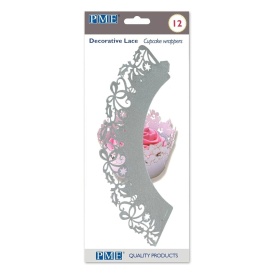 Hartii Invelire Briose Dantelate Argintiu, 12 buc. - PME - Img 1