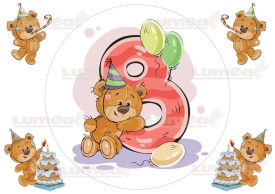 Imagine comestibila tort din Zahar, aniversara cu Teddy "1-9" - Lumea - Img 8