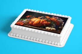 Imagine comestibila tort din Zahar Bostan de Toamna cu decoratiuni - Lumea - Img 2