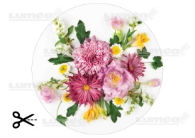 Imagine comestibila tort din Zahar Buchet de Flori diferite - Lumea - Img 3