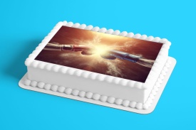 Imagine comestibila tort din Zahar, duel Box - Lumea - Img 2