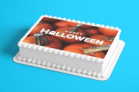Imagine comestibila tort din Zahar, Halloween model 5 - Lumea - Img 2