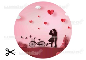 Imagine comestibila tort din Zahar, Iubire Roz - Lumea - Img 3