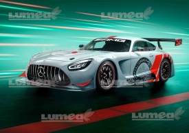 Imagine comestibila tort din Zahar Mercedes AMG model sport de cursa - Lumea