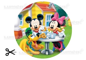 Imagine comestibila tort din Zahar, Mickey si Minnie model 3 - Lumea - Img 3