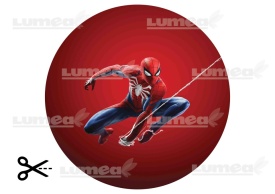 Imagine comestibila tort din Zahar Spiderman model Rosu - Lumea - Img 3