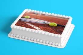 Imagine comestibila tort din Zahar, Tenis model 1 - Lumea - Img 2