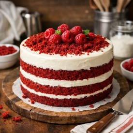 Mix pudra pentru Checuri, Muffins si Prajituri - Red Velvet - Lumea - Img 2