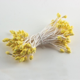 Mix Stamine Alb sidefat si Galben sidefat, 3mm, 240 buc. - Lumea - Img 2