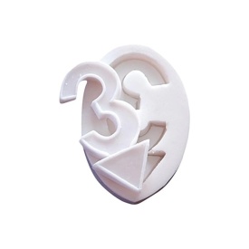 Mulaj silicon cifra "3" - SilikoMart