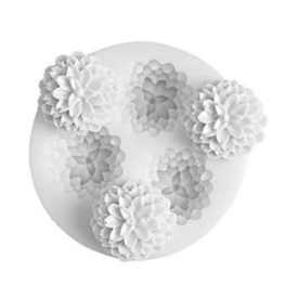 Mulaj silicon Flori rotunde 3D - SilikoMart - Img 2