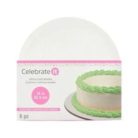 Plansete tort rotund Alb, 36 cm, 6 buc. - Wilton - Img 1