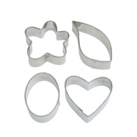 Set decupatoare Floare, Inima, Petale, Oval, 4 buc. - Wilton