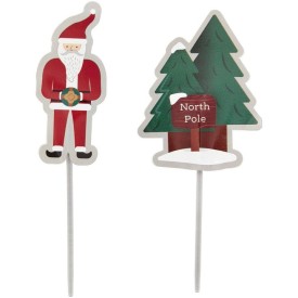 Toppers pentru briose model Mos Craciun si North Pole 12 buc. - Wilton - Img 2