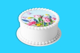 Vafa tort Buchet de Flori cu Lalele inflorite - Lumea - Img 4