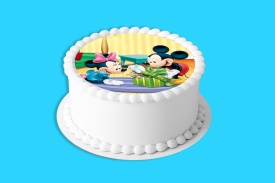 Vafa tort Mickey si Minnie cu cadou - Lumea - Img 4