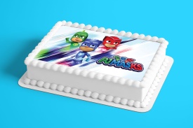 Vafa tort PJ Masks, Eroii in Pijamale model 4 - Lumea - Img 2