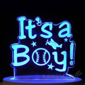 Акрилна декорация за торта, Това е момче - Led Cake Topper - Img 3