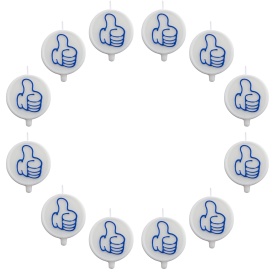 Комплект кръгли свещи "Like", 12 части - Светът