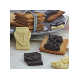 Силиконова форма за шоколад "Choco Tags in Love" - SilikoMart - Img 2