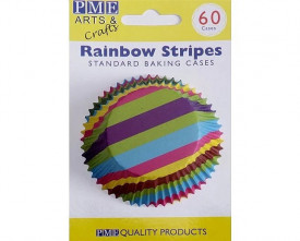 Хартии за мъфини "Rainbow Stripes", 60 броя - PME
