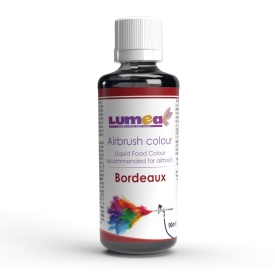 Colorant alimentar lichid pe baza de apa, Rosu Bordeaux, 90ml - recomandat pentru Aerograf - Lumea