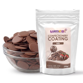 Cuvertura Cacao si Lapte LUX cu aroma de Cacao, Lapte si Vanilie, 250g - Lumea
