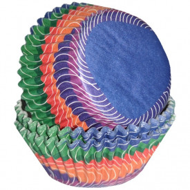 Hartii briose Multicolor cu linii albe, 60 buc. - Wilton - Img 2