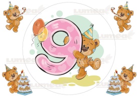 Imagine comestibila tort din Zahar, aniversara cu Teddy "1-9" - Lumea - Img 9
