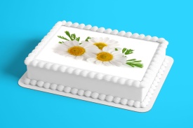 Imagine comestibila tort din Zahar Buchet de Margarete - Lumea - Img 2