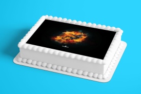 Imagine comestibila tort din Zahar, CS:GO model portocaliu - Lumea - Img 2
