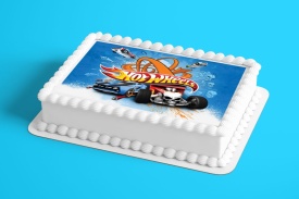 Imagine comestibila tort din Zahar Explozie Hot Wheels - Lumea - Img 2