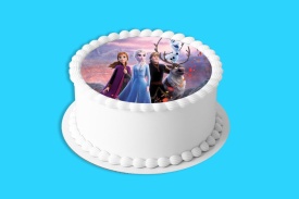 Imagine comestibila tort din Zahar, Frozen model 1 - Lumea - Img 4